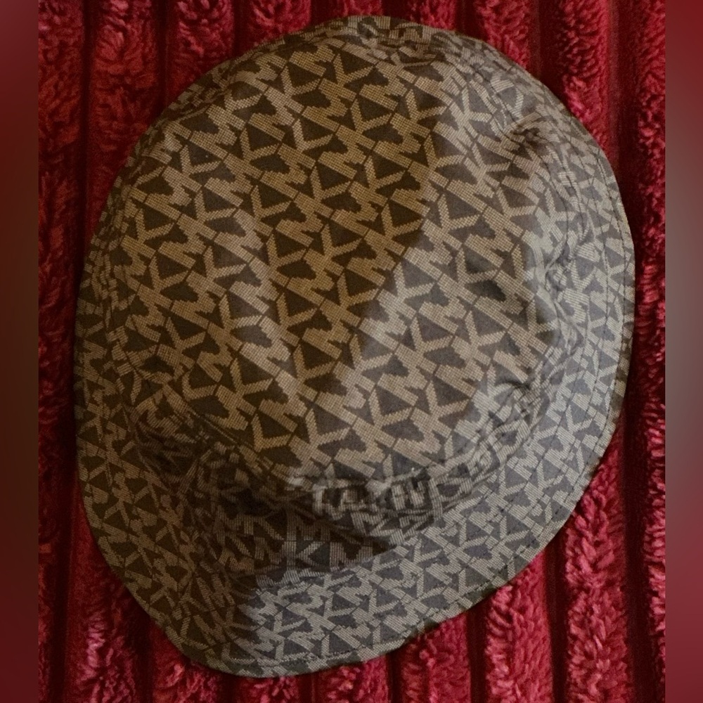 Michael Kors Brown Tan Monogram Bucket Hat